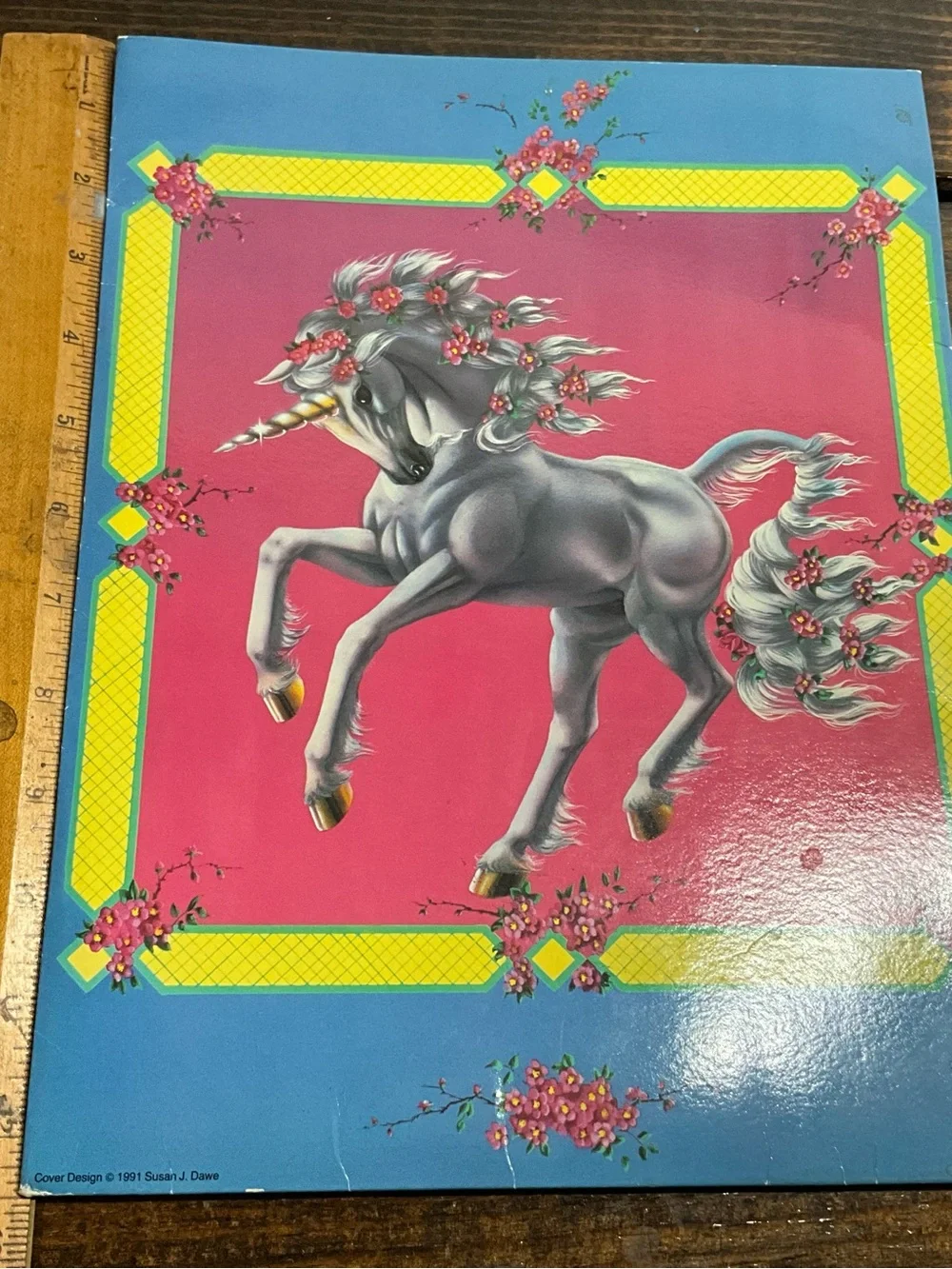 Vintage 1991 Mead Portfolio Fantasy Folder Unicorn Susan Dawe